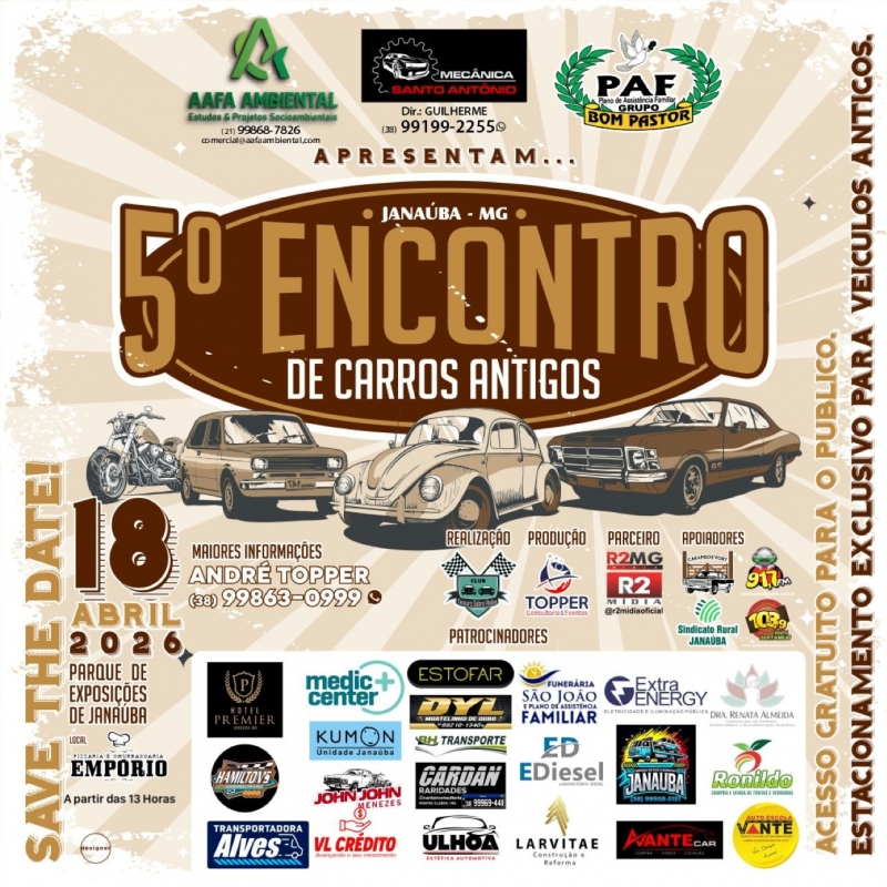 5° encontro de carros antigos 