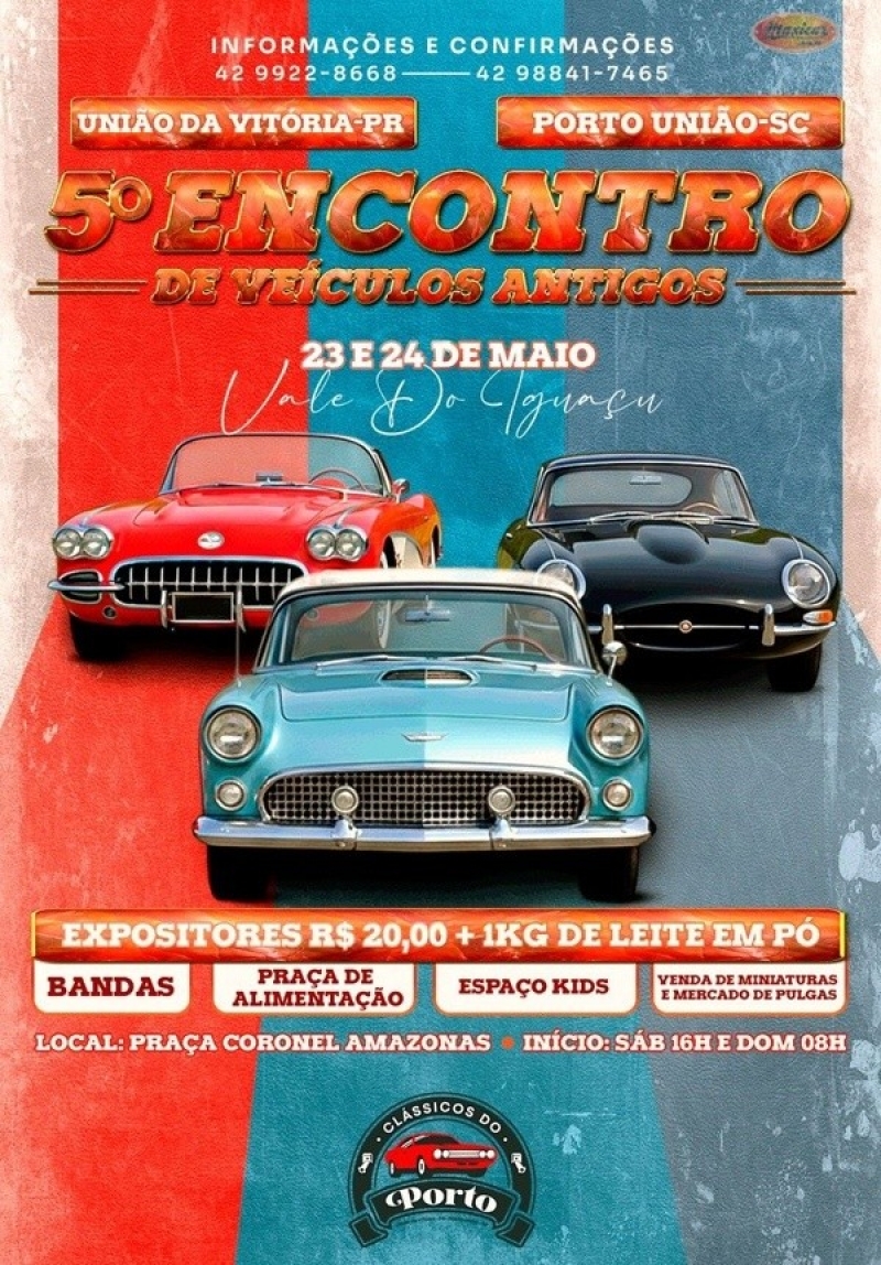 5º Encontro de Veículos Antigos – União da Vitória, PR – 23 e 24/5/2026