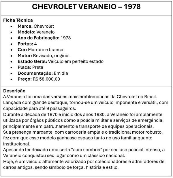VERANEIO 1978