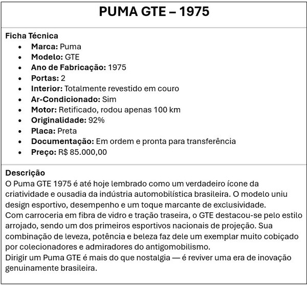PUMA GTE 1975