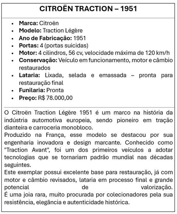 CITROEN LEGERE 1951