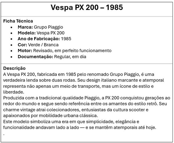 VESPA PX 200 1985