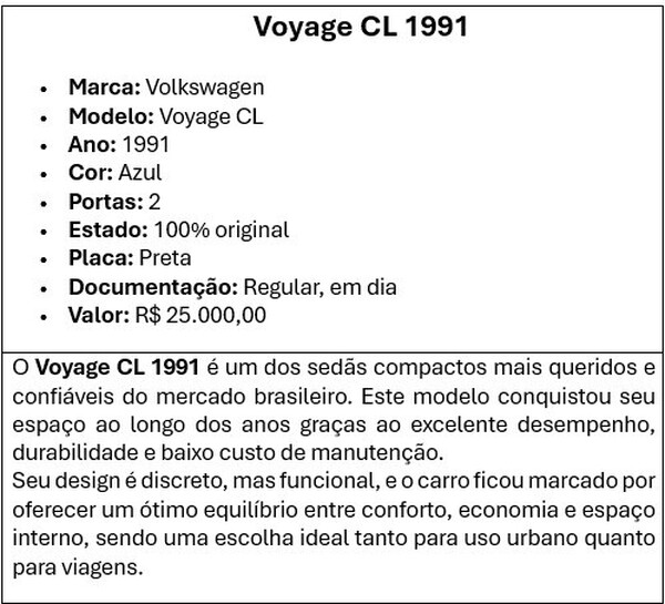 VOYAGE CL